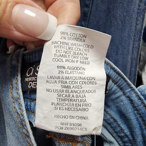 Ci Sono Light Wash Distressed Denim Overalls Size S - Picture 9 of 10